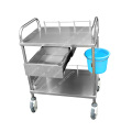 Medical furniture mobile stainless steel hospital furniture tray trolley with drawers